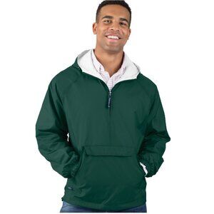 NEW Charles River Apparel Classic Solid Pullover 9905 Forest Green Unisex Nylon